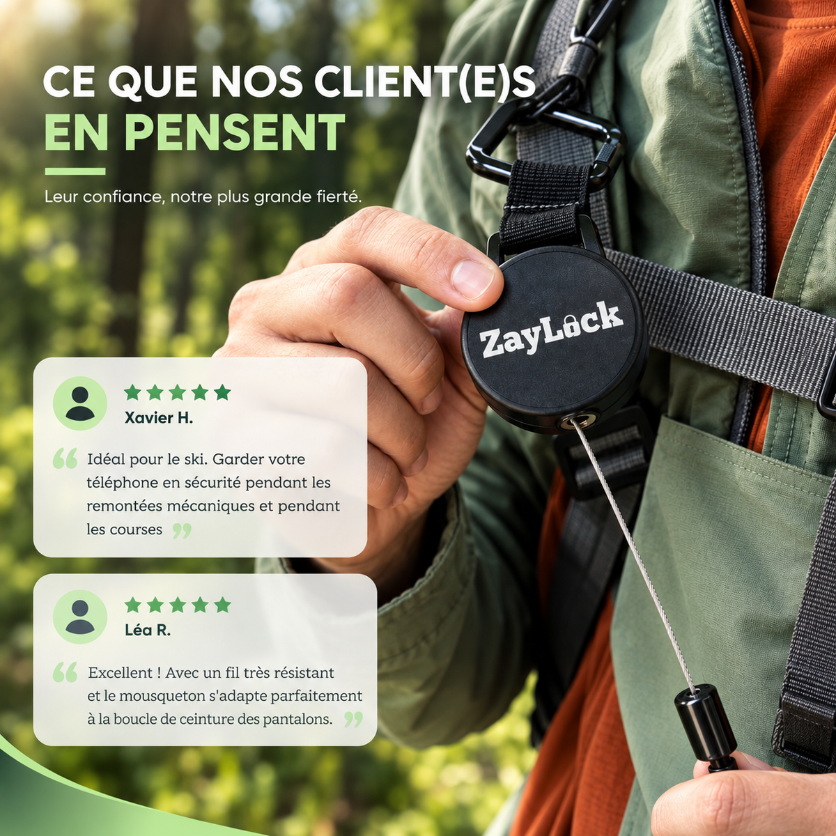 Sangle Anti-chute Rétractable Zaylock -Ne lâchez plus jamais