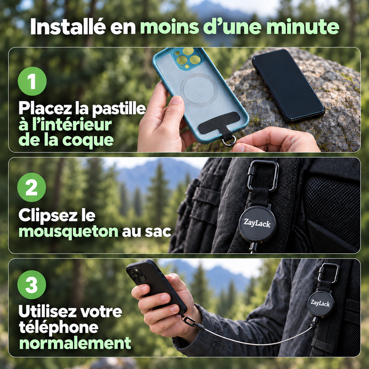 Sangle Anti-chute Rétractable Zaylock -Ne lâchez plus jamais