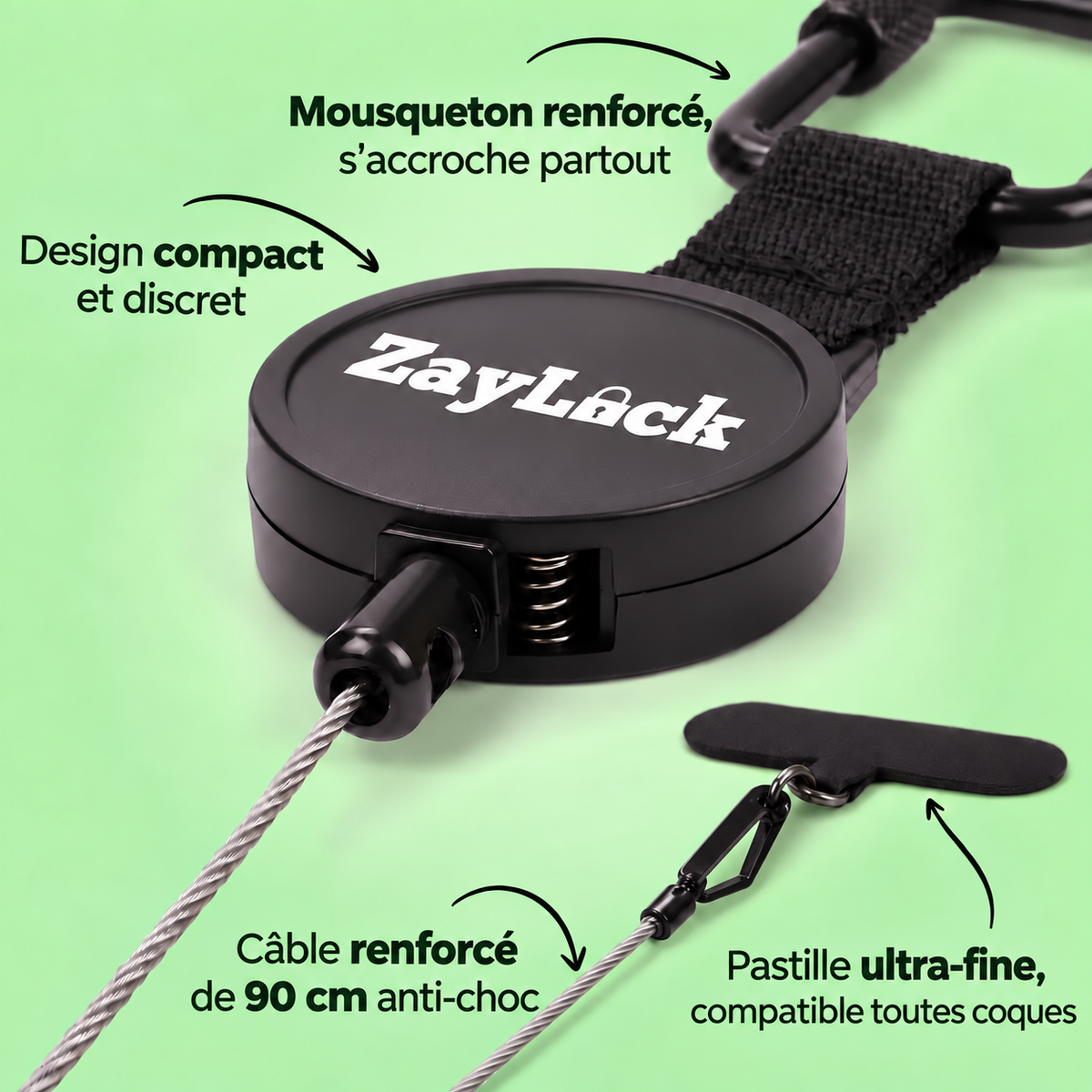 Sangle Anti-chute Rétractable Zaylock -Ne lâchez plus jamais